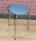 Metal Stool in Pastel Blue Chrome, 1950s, Image 4