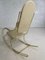 Rocking Chair in Brass and Imitation Leather, 1950s 11