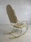 Rocking Chair en Laiton et Imitation Cuir, 1950s 8