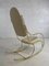 Rocking Chair in Brass and Imitation Leather, 1950s 8