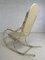 Rocking Chair in Brass and Imitation Leather, 1950s, Image 2