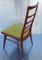 Vintage Dining Chairs in Teak with Green Fabric Cover, 1970s, Set of 8 17