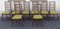 Chaises de Salle à Manger Vintage en Teck avec Revêtement en Tissu Vert, 1970s, Set de 8 1