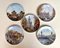 Limoges Porcelain Collectible Plate with Sights of Paris by Louis Dali, France, 1980s, Set of 5 1