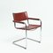 Chaises Cantilever Bauhaus en Cuir de Fasem, Italie, Set de 5 20