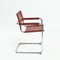 Chaises Cantilever Bauhaus en Cuir de Fasem, Italie, Set de 5 15