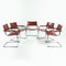 Bauhaus Hide Leather Cantilever Chairs from Fasem, Italy, Set of 5 21
