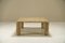 Square Travertine Coffee Table with Cylindrical Legs, France, 1970s 2