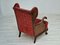 Danish Armchair in Ash Wood and Velour, 1930s 14