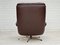 Fauteuil Pivotant en Cuir, Danemark, 1970s 10