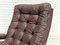 Danish Swivel Armchair in Leather, 1970s 7