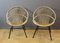 Black Rattan and Lacquered Iron Chair by Rohe Noordwole, 1950, Set of 5 1