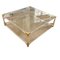 Mid-Century Glass and Gilded Brass Coffee Table 1