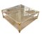 Mid-Century Glass and Gilded Brass Coffee Table, Image 1