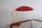 Lampada da tavolo rossa di Moletz, anni '50, Immagine 1