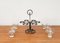 Danish Table Candleholder in Metal and Glass, 1960s, Set of 7 4
