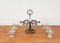 Danish Table Candleholder in Metal and Glass, 1960s, Set of 7, Image 4