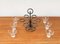 Danish Table Candleholder in Metal and Glass, 1960s, Set of 7 18