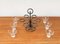 Danish Table Candleholder in Metal and Glass, 1960s, Set of 7, Image 18