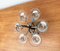 Danish Table Candleholder in Metal and Glass, 1960s, Set of 7 7