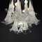 Lámpara de araña Calla / Lily de cristal de Murano de Venini, Italia, años 60, Imagen 11