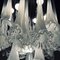 Lámpara de araña Calla / Lily de cristal de Murano de Venini, Italia, años 60, Imagen 5