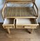 Bambus & Rattan Waschtisch Set mit Spiegel & Hocker, 1970er, 2er Set 4