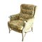 Vintage Upholstered Wood Armchair, Image 3