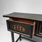 Oriental Black Lacquered Wood Shōwa Console with 2 Drawers, Japan, 1935, Image 6