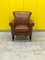 Brown Leather Club Armchair, 1980 11