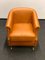Club chair vintage in pelle arancione, 1980, Immagine 3