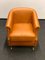 Vintage Orange Leather Club Chair, 1980 3