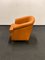 Orangefarbener Vintage Leder Clubsessel, 1980 7