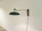 Mid-Century Space Age Adjustable Dark and Light Green Aluminum Ufo Wall Lamp by Lakro Amstelveen, 1960s 4