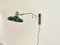 Mid-Century Space Age Adjustable Dark and Light Green Aluminum Ufo Wall Lamp by Lakro Amstelveen, 1960s 12