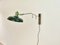 Mid-Century Space Age Adjustable Dark and Light Green Aluminum Ufo Wall Lamp by Lakro Amstelveen, 1960s, Image 12