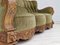 Danish Art Deco 3-Seater Sofa in Green Velour 18