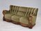Danish Art Deco 3-Seater Sofa in Green Velour 7