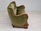 Danish Art Deco 3-Seater Sofa in Green Velour 15