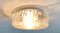 Lampada da soffitto Mid-Century in vetro ghiacciato, anni '60, Immagine 9
