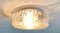 Mid-Century Ice Glass Flush Mount Ceiling Lamp, 1960s 9