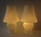 Lampade da tavolo a forma di fungo in vetro di Murano bianco, anni '60, set di 2, Immagine 3