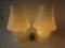 Lampes de Bureau Swirl Mushroom en Verre de Murano Blanc, 1960s, Set de 2 8