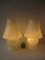 Weiße Pilz-Tischlampen aus Muranoglas, 1960er, 2er Set 7