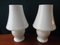 Weiße Pilz-Tischlampen aus Muranoglas, 1960er, 2er Set 1