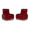 Leather Armchairs in Red by Willi Schillig, Set of 2 1