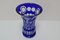 Cobalt Blue Hand Cut Lead Crystal Vase from Caesar Crystal Bohemiae Co, 1980s, Image 7