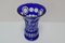 Handgeschliffene kobaltblaue Vase aus Bleikristall von Caesar Crystal Bohemiae Co, 1980er 7