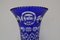 Cobalt Blue Hand Cut Lead Crystal Vase from Caesar Crystal Bohemiae Co, 1980s 6