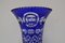 Handgeschliffene kobaltblaue Vase aus Bleikristall von Caesar Crystal Bohemiae Co, 1980er 6